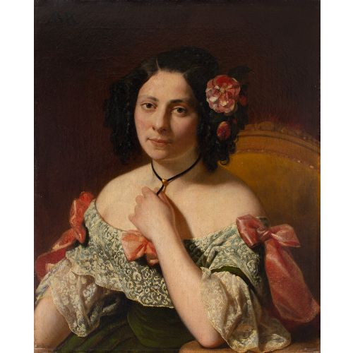 fig 1. 19th-Century French School Portrait Of A Lady