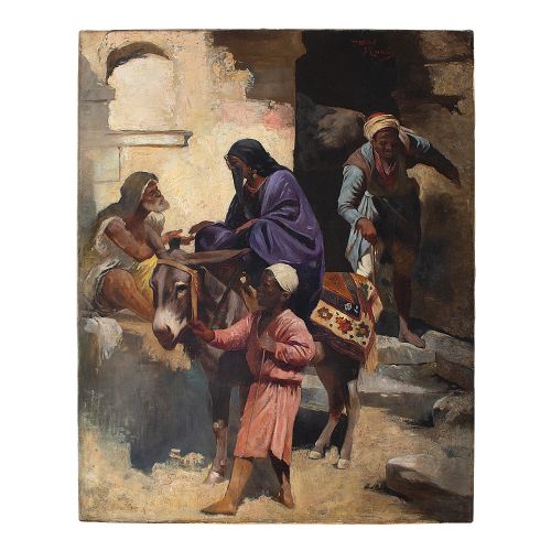 After Franz Wurbel, Orientalist School Street Scene Study