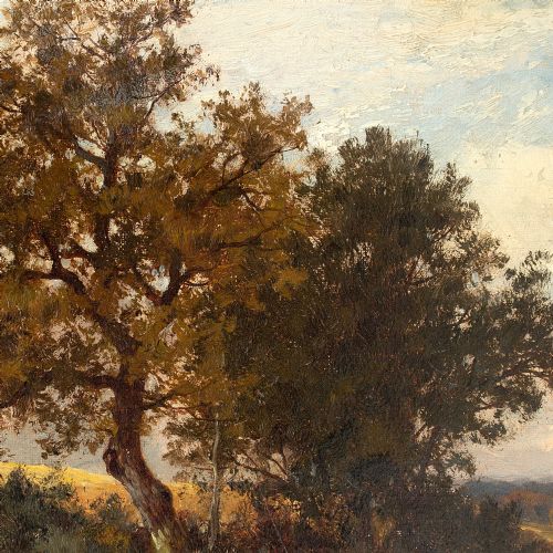 fig 2. Joseph Paulman, Pastoral Scene With Grazing Sheep, 19th Century Oil Painting