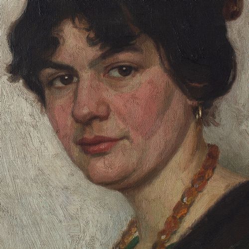 fig 1. Wilhelm Gdanietz, Large Portrait Of A Spanish Woman, 1930s Oil Painting