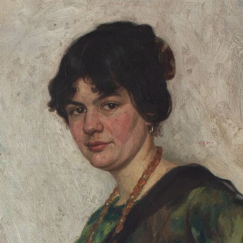 fig 2. Wilhelm Gdanietz, Large Portrait Of A Spanish Woman, 1930s Oil Painting