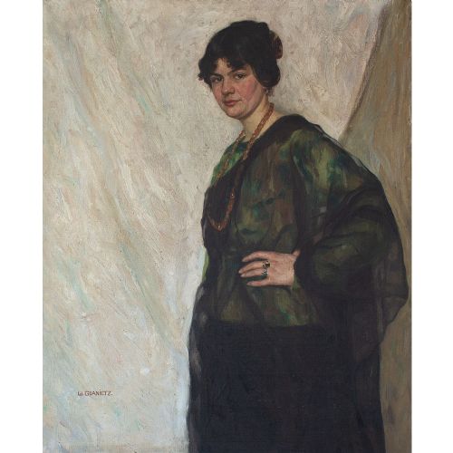 fig 3. Wilhelm Gdanietz, Large Portrait Of A Spanish Woman, 1930s Oil Painting
