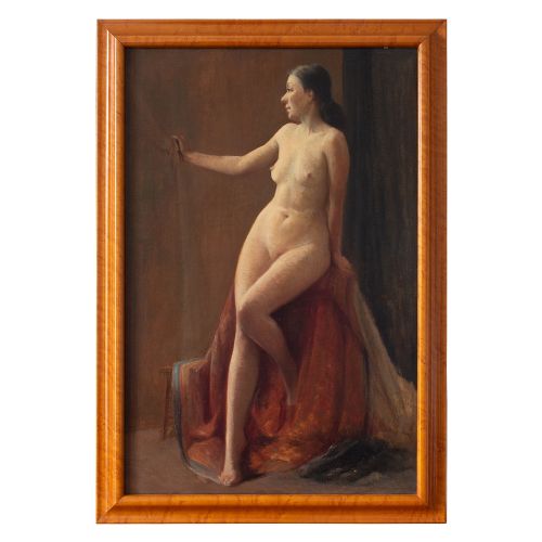 Sidney Byers, Portrait of a Standing Nude, British School Oil Painting