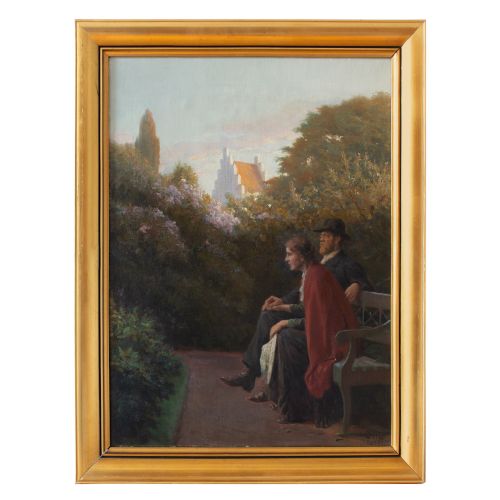 Carl Thomsen, a Time to Reflect, Early 20th Century Danish Oil Painting