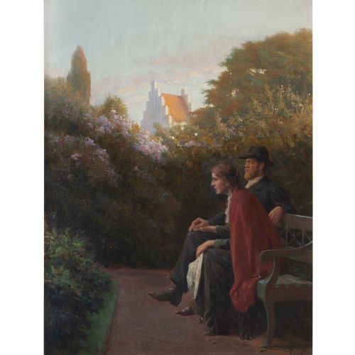 fig 2. Carl Thomsen, A Time To Reflect, Early 20th Century Danish Oil Painting