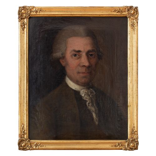 Swedish School, 18th-century Portrait of a Gentleman, Antique Oil Painting