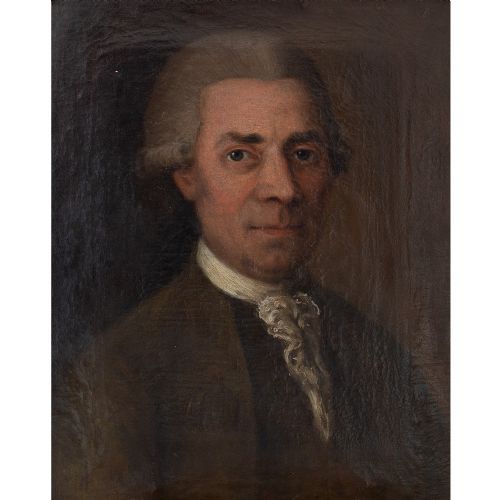 fig 1. Swedish School, 18th-Century Portrait Of A Gentleman, Antique Oil Painting