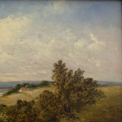 fig 3. Alfred Vickers Senior, On The Medway, 19th-Century Antique Landscape Oil Painting