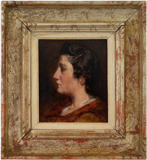 Jules Rullens, Portrait of the Painter's Mistress, Antique Portrait