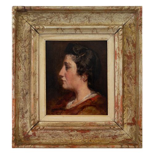 fig 1. Jules Rullens, Portrait Of The Painter's Mistress, Antique Portrait