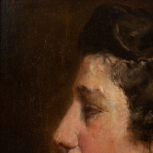 fig 2. Jules Rullens, Portrait Of The Painter's Mistress, Antique Portrait