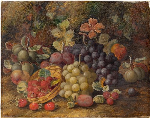 Circle of George Clare, Bountiful Still Life of Fruit, 19th Century Oil Painting