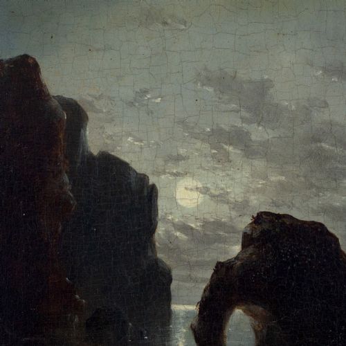 fig 5. George Balmer, Marsden Rock, 19th-Century Oil Painting