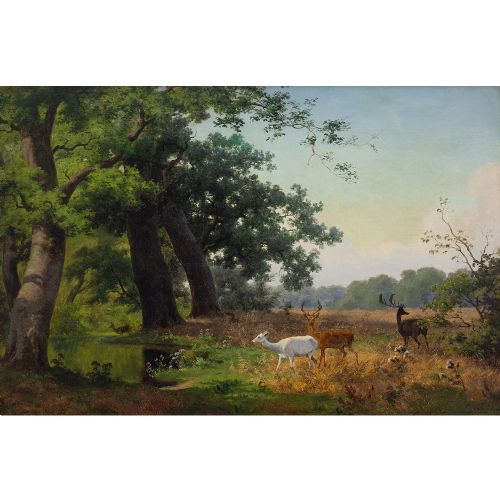fig 1. Axel Schovelin, View From The Deerpark, 19th Century Oil Painting