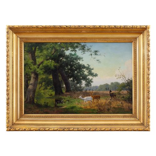 fig 2. Axel Schovelin, View From The Deerpark, 19th Century Oil Painting