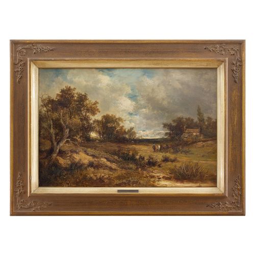 fig 1. Joseph Thors, View In Surrey, Breezy Day, 19th Century Landscape Painting