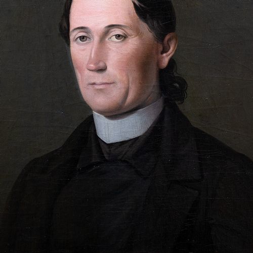 ANTONIO FRANCESCO MENSI PORTRAIT OF A PRIEST 19THCENTURY PAINTING - ADDITIONAL PHOTO 5