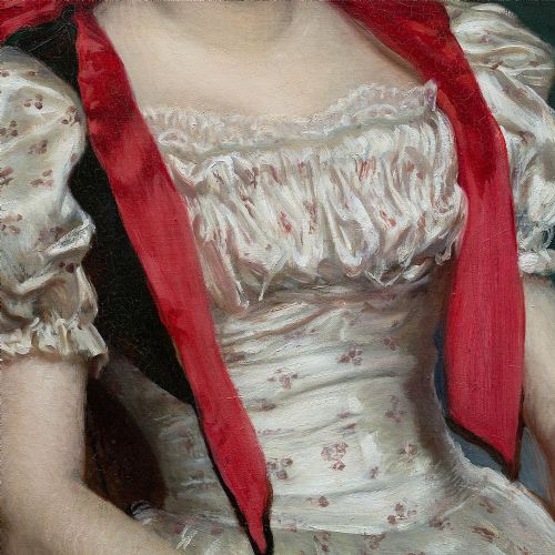 fig 3. Vilhelm Jacob Rosenstand, Portrait Of A Lady, 19th-Century Antique Oil Painting