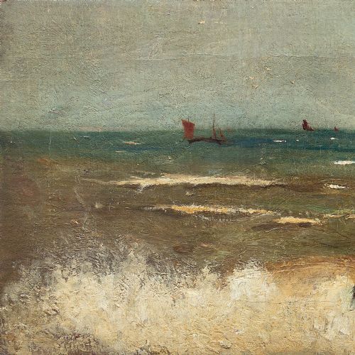 fig 3. Matthew Ridley Corbet, Seascape (A Love Story), 19th Century Oil Painting
