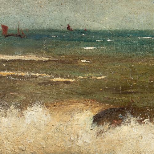 fig 4. Matthew Ridley Corbet, Seascape (A Love Story), 19th Century Oil Painting