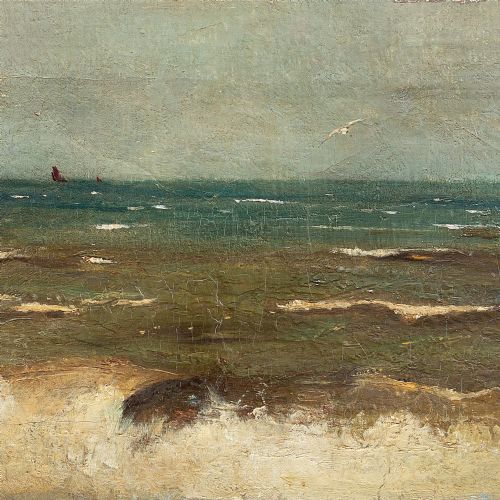 fig 5. Matthew Ridley Corbet, Seascape (A Love Story), 19th Century Oil Painting