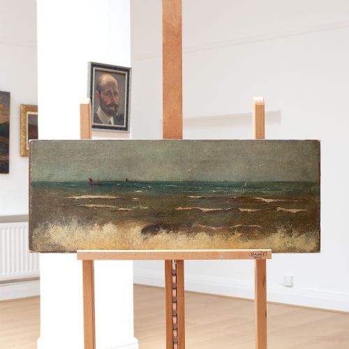 fig 7. Matthew Ridley Corbet, Seascape (A Love Story), 19th Century Oil Painting
