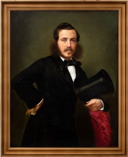 Christian Vilhelm Schenstrøm, Portrait of a Gentleman, 19th Century Antique Portrait