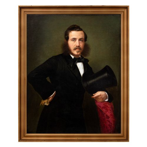 fig 1. Christian Vilhelm Schenstrøm, Portrait Of A Gentleman, 19th Century Antique Portrait