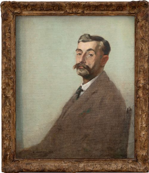 George Wright Hall, Portrait of a Man, Characterful Portrait of a Gentleman, Oil Painting