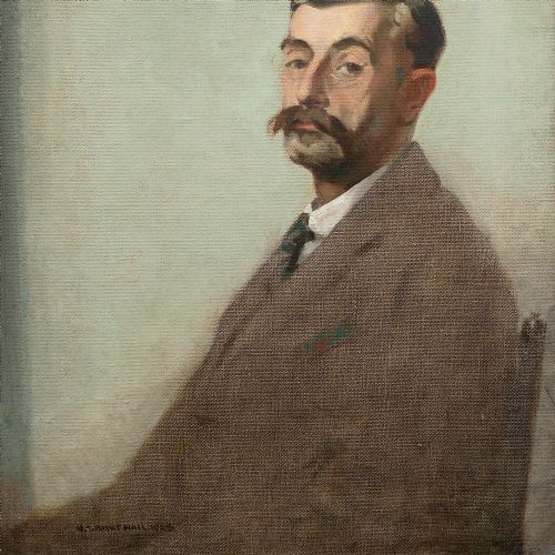 fig 3. George Wright Hall, Portrait Of A Man, Characterful Portrait Of A Gentleman, Oil Painting