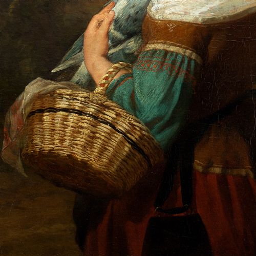 fig 2. Carl Wagner, Portrait Of A Girl With A Pigeon, 19th-Century Portrait