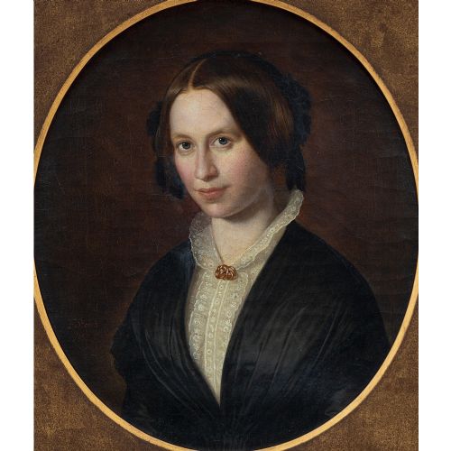 fig 2. Frederik Storch, Portrait Of A Woman, 19th Century Oil Painting