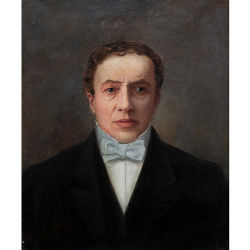fig 1. Continental School, Rare Portrait Of Harry Houdini, Antique Oil Painting