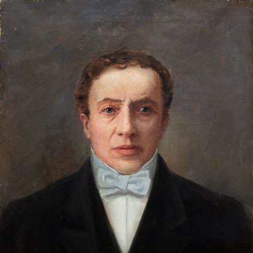 fig 2. Continental School, Rare Portrait Of Harry Houdini, Antique Oil Painting