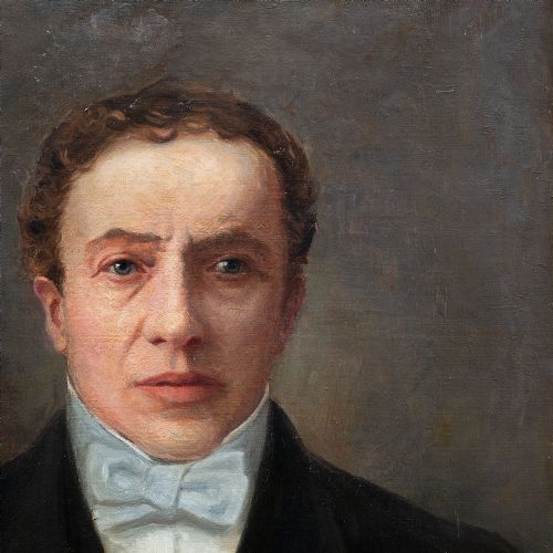 fig 3. Continental School, Rare Portrait Of Harry Houdini, Antique Oil Painting