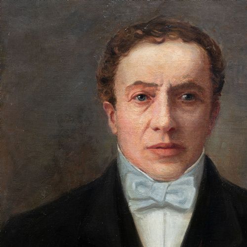 fig 4. Continental School, Rare Portrait Of Harry Houdini, Antique Oil Painting