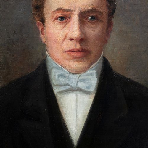 fig 6. Continental School, Rare Portrait Of Harry Houdini, Antique Oil Painting