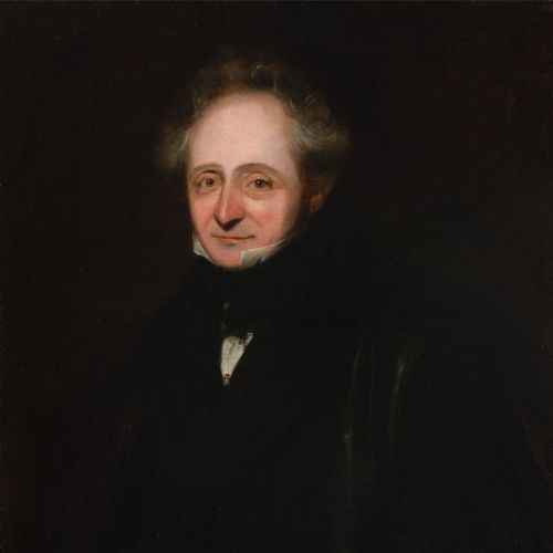 fig 1. Mid-19th-Century Portrait Of A Gentleman, Antique Oil Painting