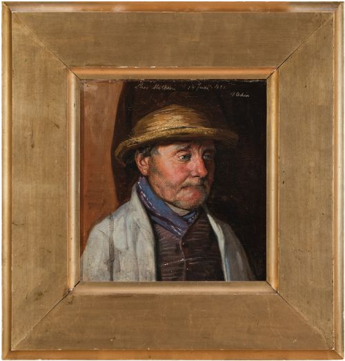 Georg Achen, Portrait of Lars Mathson a Publican, 19th-century Oil Painting