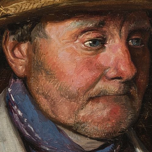 fig 1. Georg Achen, Portrait Of Lars Mathson A Publican, 19th-Century Oil Painting