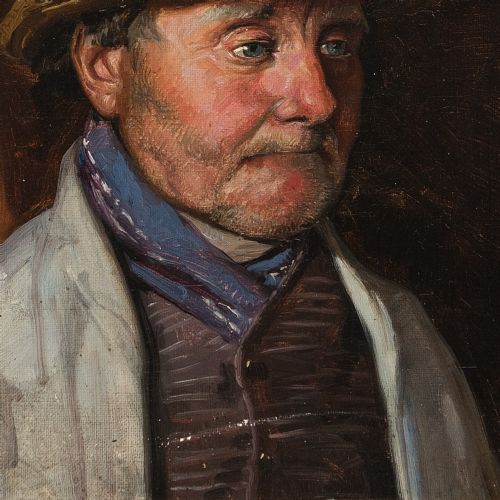 fig 2. Georg Achen, Portrait Of Lars Mathson A Publican, 19th-Century Oil Painting