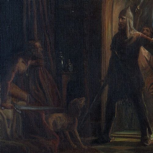 fig 1. Christian Tilemann-Petersen, Interior Scene From Glorup Manor, Denmark, Oil Painting