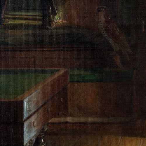 fig 3. Christian Tilemann-Petersen, Interior Scene From Glorup Manor, Denmark, Oil Painting