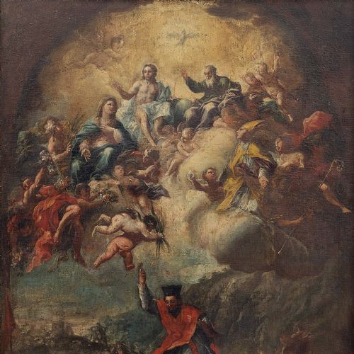 fig 2. 17th-Century Neapolitan School, The Assumption Of San Gennaro, Sacred Religious Old Master Painting