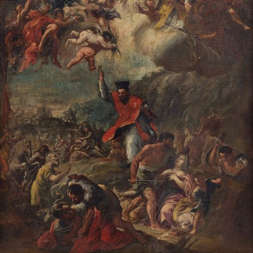 fig 4. 17th-Century Neapolitan School, The Assumption Of San Gennaro, Sacred Religious Old Master Painting