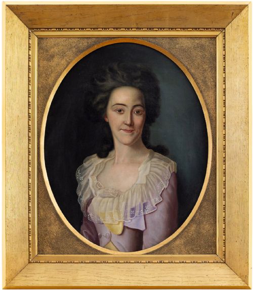 Late 18th-century Danish School Portrait of a Lady, Antique Oil Painting