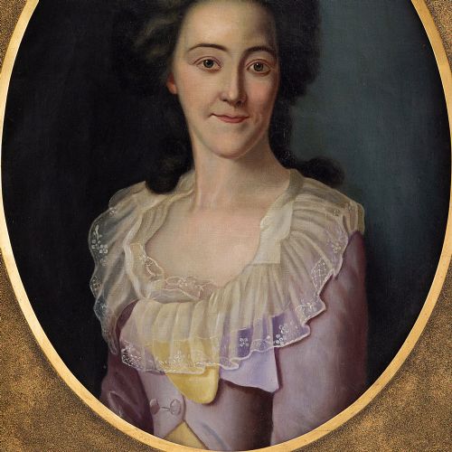 fig 1. Late 18th-Century Danish School Portrait Of A Lady, Antique Oil Painting