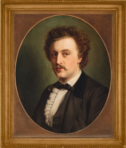 Hans Christian Jensen, Portrait of Niels Viborg Johannes Petersen - Antique Oil Painting