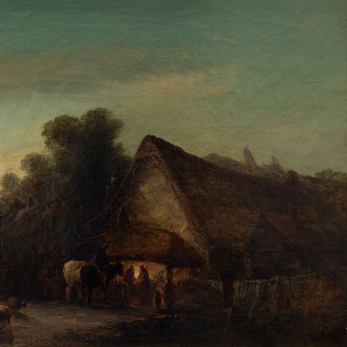 fig 2. Edward Charles Williams, Evening At The Forge, Chiddingstone, Kent, 19th-Century Antique Painting