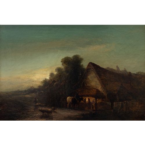 fig 3. Edward Charles Williams, Evening At The Forge, Chiddingstone, Kent, 19th-Century Antique Painting
